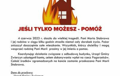 Zdjęcie do Prośba o pomoc finansową dla rodziny Pogorzelc&oacute;w