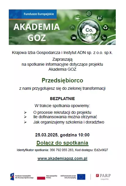 Zdjęcie do Krajowa Izba Gospodarcza i Instytut ADN sp. z o.o. sp.k. Zapraszają